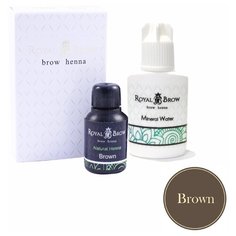 Royal Brow Набор для окрашивания бровей (хна и минеральная вода) brown