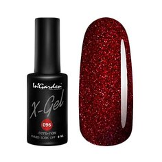 Гель-лак InGarden X-Gel, 8 мл, оттенок №96 блестящий бордово-коричневый