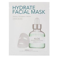 DERMAL Shop Hydrate Facial Mask коллагеновая маска с экстрактом алоэ, 25 г
