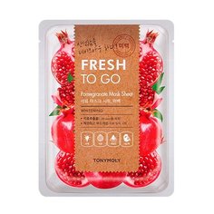 TONY MOLY Fresh To Go Pomegranate Mask Sheet Отбеливающая тканевая маска с экстрактом граната, 25 г
