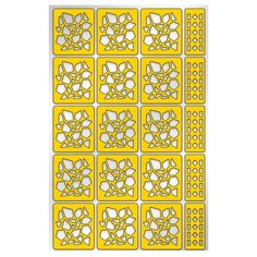Трафарет для дизайна PRIMA NAILS Мозаика желтый