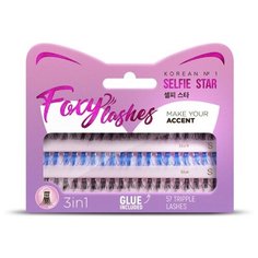 Selfie Star Накладные ресницы-пучки Foxy Lashes XS/S Black & Blue