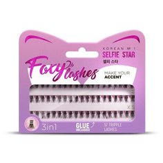 Selfie Star Накладные ресницы-пучки Foxy Lashes XS/S black