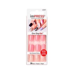 Накладные ногти KISS imPRESS Press-On Manicure короткая длина Ночной Нью-Йорк 30 шт.