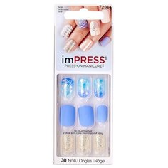 Накладные ногти KISS imPRESS Press-On Manicure короткая длина Леди босс 30 шт.