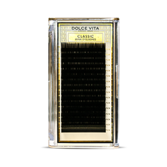 Dolce Vita Ресницы в ленте Classic Mink Deluxe 14 мм B-изгиб 0.15 мм черный