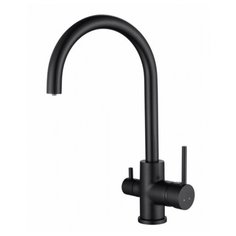 Смеситель для кухни (мойки) KAISER Merkur 26744 однорычажный гранит черный матовый