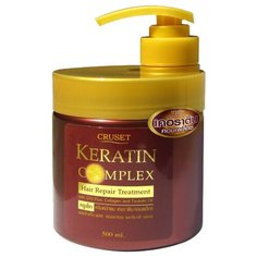 CRUSET Кератиновый комплекс для восстанавливающего ухода за волосами с коэнзимами Q10-плюс, коллагеном и маслом японской камелии (цубаки), 500 мл