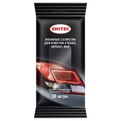 Салфетки SINTEC Влажные салфетки для очистки стекол, зеркал, фар, 30 шт