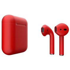 Беспроводные наушники Apple AirPods 2 Color (без беспроводной зарядки чехла) матовый красный