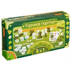 Набор настольных игр BONDIBON Домино, нарды, шашки, шахматы, карты ВВ0683