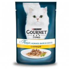 Корм для кошек Gourmet Перл с курицей 85 г (кусочки в соусе)