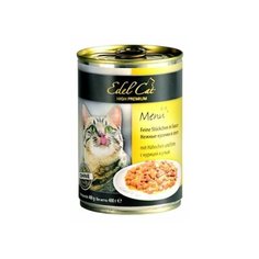 Корм для кошек Edel Cat с курицей, с уткой 400 г (кусочки в соусе)