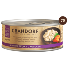 Корм для кошек Grandorf (0.07 кг) 1 шт. Куриная грудка с лососем