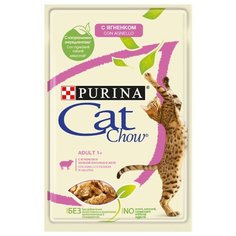 Корм для кошек CAT CHOW с ягненком 85 г (кусочки в желе)