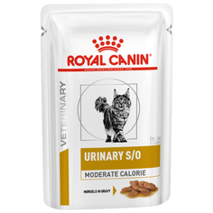 Корм для стерилизованных кошек Royal Canin Urinary S/O при лечении МКБ 85 г (кусочки в соусе)