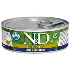Корм для кошек Farmina N&D с ягненком и с черникой 80 г (кусочки в соусе)