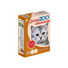 Добавка в корм Доктор ZOO для кошек Со вкусом копченостей и биотином 45 г 90 шт.