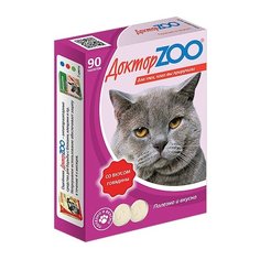 Добавка в корм Доктор ZOO для кошек Со вкусом говядины и биотином 45 г 90 шт.