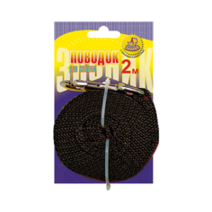 Поводок для собак Зооник капроновый черный/красный 2 м 25 мм