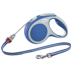 Поводок-рулетка для собак Flexi Vario M тросовый синий 5 м