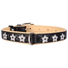 Ошейник COLLAR Brilliance Звездочка 4894 30-39 см черный