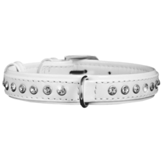 Ошейник COLLAR Brilliance со стразами премиум 3029/3032/3101/3800 27-36 см белый