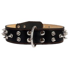 Ошейник COLLAR двойной с шипами 0364 57-69 см черный