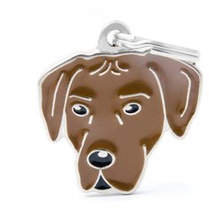 Адресник на ошейник My Family Colors Friends Родезийский риджбек коричневый/серебристый