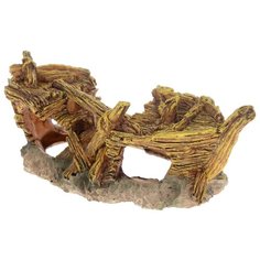 Грот BARBUS Лодка Gold Decor 012 18x7x8.5 см коричневый