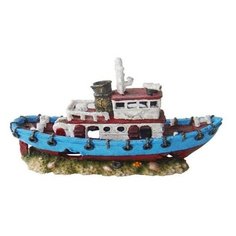 Грот BARBUS Лодка Decor 017 30.5x20x12 см белый/голубой