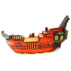 Фигурка для аквариума Prime Затонувший фрегат 38х11.5х20 см оранжевый/коричневый P.R.I.M.E.