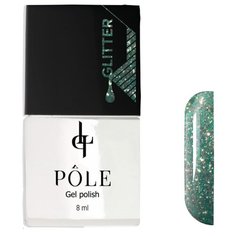Гель-лак Pole Glitter effect, 8 мл, оттенок ночная бирюза