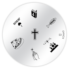 Трафарет Konad S3 5.6 х 5.6 см silver