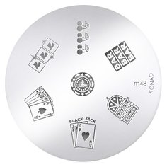 Трафарет Konad M48 5.6 х 5.6 см silver