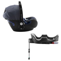 Автокресло-переноска группа 0+ (до 13 кг) BRITAX ROMER Baby-Safe2 i-Size + Flex Base, Blue Marble