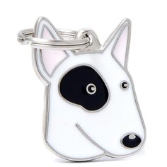 Адресник на ошейник My Family Colors Friends Бультерьер белый