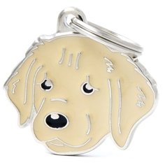 Адресник на ошейник My Family Colors Friends Золотистый ретривер бежевый/черный/белый