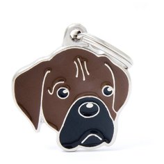 Адресник на ошейник My Family Colors Friends Боксер коричневый/черный