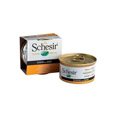 Корм для кошек Schesir с тунцом и с алоэ верой 85 г (кусочки в желе)