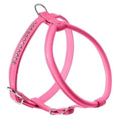 Шлейка HUNTER Modern art round & soft petit Luxus 45, обхват шеи 30 см, розовая