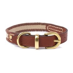 Ошейник Waifs & Strays Classic комбинированный (M), 47 см 30-36 см коричневый / бежевый