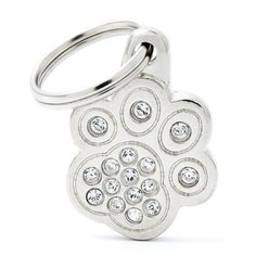 Адресник на ошейник My Family Colors Chic Лапка серебристый