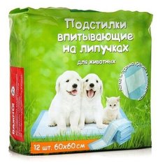 Пеленки для собак впитывающие Triol на липучках 30551006 60х60 см 12 шт.