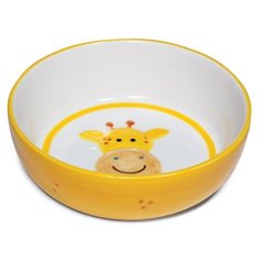 Миска Triol керамическая Коровка 300 мл желтый/белый
