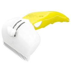 Щетка-триммер FoOlee Easee Dog Medium с 2 гребенками 6.5 см желтый