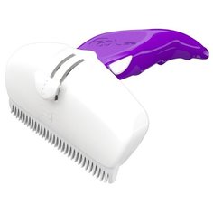 Щетка-триммер FoOlee Easee Dog Large с 2 гребенками 9.5 см фиолетовый