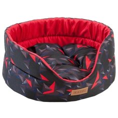 Лежак для собак и кошек Katsu Yohanka Shine Геометрия 3 52х46х19 см красный