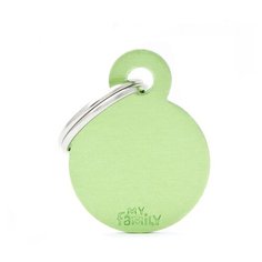 Адресник на ошейник My Family Colors Basic круглый малый зеленый
