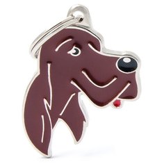 Адресник на ошейник My Family Colors Friends Ирландский сеттер коричневый